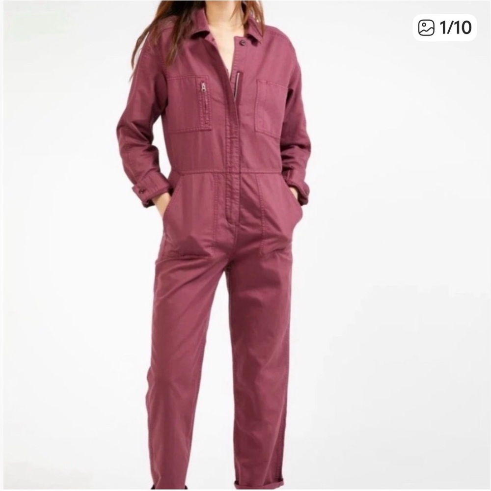 NWT OUTERKNOWN dusty rose S.E.A. Linen blend jumpsuit